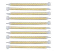 Dolvitrny Lot de 10 mélangeurs statiques à 18 chambres pour résine époxy, buse de mélange de colle AB avec tube mélangeur en spirale, compatible avec calfeutrage série 10-18 pour (B)
