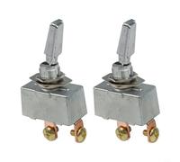 Dolvitrny Lot de 2 interrupteurs à bascule SPST 50 A pour interrupteur à bascule SPST, 12 V en métal robuste pour contrôle marche/arrêt, poignée chromée, durée de vie de plus de 100 000 cycles