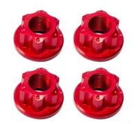 Dolvitrny Lot de 4 boulons de moyeu de vélo M10, écrous de roue en alliage d'aluminium 7075 pour essieu arrière fixie, compatibles avec les vélos d'escalade et pliants, dégagement non rapide, 4 pièces