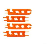 Dolvitrny Lot de 4 clés solaires photovoltaïques, outil d'installation de panneau solaire pour connecteurs PV, clé à extrémité ouverte pour panneaux solaires, design de type (orange)