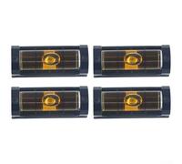 Dolvitrny Lot de 4 niveaux magnétiques compacts avec base magnétique pour outil de nivellement sur surfaces métalliques, niveau de poche pour réfrigérateurs et appareils (jaune)