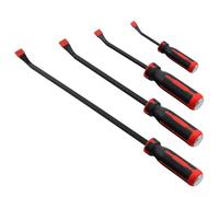 Dolvitrny Lot de 4 pieds-biche robustes en acier au chrome vanadium avec embouts coudés et poignée à capuchon pour enlever la plinthe, outils de pied-de-biche (20,3 cm, 30,5 cm, 45,7 cm, 61 cm)