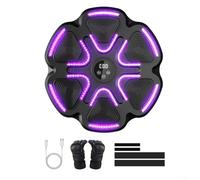 Dolvitrny Machine de boxe intelligente avec indicateurs LED et 9 réglages de vitesse, support mural facile pour l'entraînement en intérieur, améliore la santé cardiovasculaire (simple + demi-doigt)