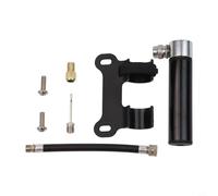 Dolvitrny Mini Air pour vélos et ballons de sport - Haute pression 120 PSI en alliage d'aluminium portable, pour usiné CNC, compact pour gonfleur de vélo avec aiguille à billes (noir)