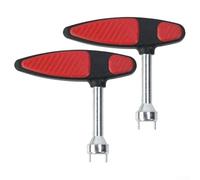 Dolvitrny Outil de retrait de crampons en acier inoxydable et plastique pour homme - Poignée antidérapante - Clé à taquet 9 x 10 cm pour crampons standard (rouge)