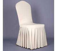 Dolvitrny Oxford Housse de chaise de banquet en élasthanne extensible, infroissable, lavable, pour chaises de 85 à 105 cm, parfaite pour les mariages et les réceptions (blanc laiteux)
