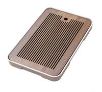 Dolvitrny Petit plateau à thé en bois avec un design de drainage intelligent, adapté pour le rangement du service à thé Kung Fu et facile à nettoyer pour l'infusion du thé domestique (F)