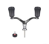 Dolvitrny Poignée à bascule pour moulinet de pêche en carbone + ABS - Bascule simple ou double, arbre à quatre points ou six points pour moulinets série 1000-4000 (arbre à quatre angles à bascule