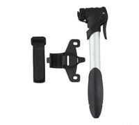 Dolvitrny Pompe à main portable, entrée d'air bidirectionnelle, haute pression, pour VTT, vélo de route, pour vélo électrique, moto, ballon, acier inoxydable (argent)