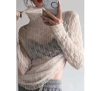 Dolvitrny Regular for Fit Mesh Manches longues pour le haut pour les | Polyvalent pour les loisirs, convient pour les déplacements, les rendez-vous, les activités de plein air