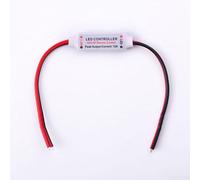 Dolvitrny Régulateur d'intensité RF sans fil pour bande lumineuse LED 12 V - Inline pour variateur d'intensité avec télécommande 433,92 MHz, 10 niveaux de luminosité et fonction mémoire automatique