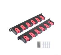 Dolvitrny Support de canne à pêche horizontal pour 6 cannes à pêche - Fixation murale ABS et pour porte-cannes en EVA - Organiseur de rangement peu encombrant pour garage et abri de jardin, 346 x 65 x