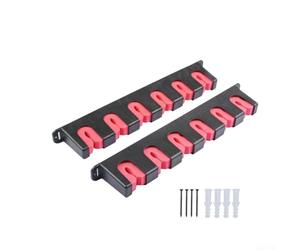 Dolvitrny Support de canne à pêche horizontal pour 6 cannes à pêche - Fixation murale ABS et pour porte-cannes en EVA - Organiseur de rangement peu encombrant pour garage et abri de jardin, 346 x 65 x
