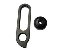 Dolvitrny Support de dérailleur arrière de vélo, extension de crochet de queue en alliage pour cadre de vélo, partie mécanique noire