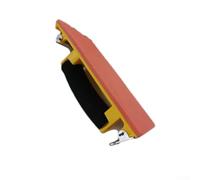 Dolvitrny Support de papier abrasif pour ponceuse manuelle pour cloison sèche, bois et métal - Bloc de ponçage ergonomique en mousse avec clips métalliques, 180 x 85 x 30 mm, support abrasif (C)