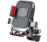 Dolvitrny Support de téléphone pour vélo, verrouillage en une seconde en alliage avec absorption des chocs à 6 griffes, support GPS stable pour faire du vélo sur n'importe quel terrain (B)