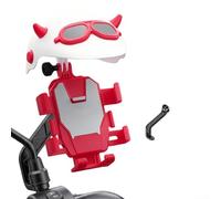 Dolvitrny Support de téléphone rotatif avec pare-soleil pour casque de navigation, poignée en silicone anti-vibration pour guidon de moto et poussette, rouge (style de base miroir)