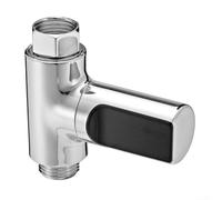 Dolvitrny Thermomètre de douche numérique alimenté par le débit d'eau avec écran rotatif à 360°, pas besoin de batterie, moniteur de température en temps réel pour pommeau de douche à main