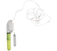 Dolvitrny Veilleuse LED pour canne à pêche - Flotteur électronique à clipser, lumière lumineuse étanche en ABS avec batterie CR425 (blanc/vert) (7 lumières)