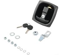 Dolvitrny Verrou de porte pliable avec poignée en T pour camping-car, remorque - En alliage de zinc avec tige en acier inoxydable et panneau en acier au carbone, IP54 W