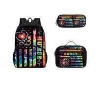 Dolyues Ensemble cartable avec boîte à déjeuner, trousse à crayons et sac à dos de 43,2 cm, sac à dos léger de voyage, université, école, Infirmière.