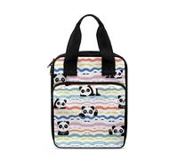 Dolyues Étui de bible avec poche zippée pour homme et femme - Étui de transport portable pour étude de la Bible, Adorable panda