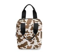 Dolyues Étui de bible avec poche zippée pour homme et femme - Étui de transport portable pour étude de la Bible, imprimé vache