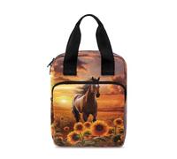 Dolyues Étui de transport portable pour l'étude de la Bible, sac de bible et fourre-tout avec poignée et poche zippée, Coucher de soleil