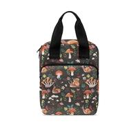 Dolyues Étui de transport portable pour l'étude de la Bible, sac de bible et fourre-tout avec poignée et poche zippée, Escargot champignon