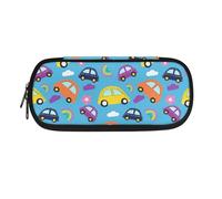 Dolyues Grande trousse à crayons pour filles et garçons - Grande trousse à crayons portable pour l'école, la papeterie, le maquillage, Voitures mignonnes, Organiseur de sac