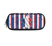 Dolyues Grande trousse à crayons pour filles et garçons - Grande trousse à crayons portable pour l'école, la papeterie, le maquillage, Drapeau français, Organiseur de sac