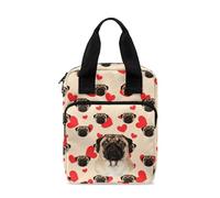 Dolyues Housse de bible carlin avec poignée durable - Joli étui de transport pour livres d'église - Poche zippée - Accessoires d'étude biblique