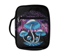 Dolyues Housse de bible portable pour homme et femme avec poignée durable et poches zippées, gris