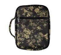 Dolyues Housse de bible portable pour homme et femme avec poignée durable et poches zippées, rose