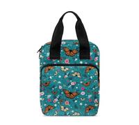 Dolyues Housse de protection de la Bible pour homme et femme avec poche zippée et poignée, Motif floral et papillon.