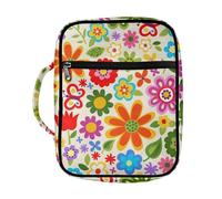 Dolyues Housse de protection pour la Bible - Pour homme et femme - Avec poignée - Housse de protection pour livres bibliques, Motif floral hippie