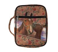 Dolyues Housse de protection pour la Bible - Pour homme et femme - Avec poignée - Housse de protection pour livres bibliques, cheval