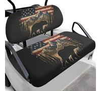 Dolyues Housse de siège de golf patriotique avec drapeau américain - Décoration confortable - S'adapte à la plupart des voitures de club de golf - En polyester - Lavable en machine