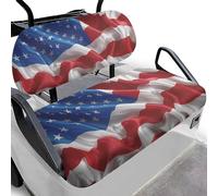 Dolyues Housse de siège patriotique universelle pour voiturette de golf - Dos antidérapant - Drapeau américain - Couverture décorative en polyester - Bords élastiques - Facile à installer