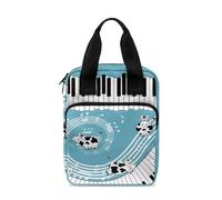 Dolyues Housse de transport de la Bible imprimée vache pour femmes et filles - Sac de protection pour la Bible - Sac de protection avec poignée et poche zippée - Bleu