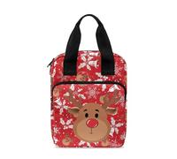 Dolyues Housse de transport pour la Bible avec poignée et poches zippées, Élan de Noël.