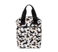 Dolyues Housse de transport pour la Bible avec poignée et poches zippées, Teckel