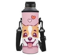 Dolyues Housse isotherme portable avec sangle réglable pour enfants et adultes, Adorable corgi.