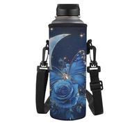 Dolyues Housse isotherme portable avec sangle réglable pour enfants et adultes, Papillon rose bleu