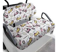 Dolyues Housses de siège de golf pour chariot de golf, installation facile, décorations mignonnes pour voiturette de golf extensible, protection UV pour aventures en plein air