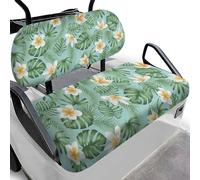 Dolyues Housses de siège de voiture Club - Vert floral - Feuilles de palmier - Accessoires pour chariot de golf - Respirantes et lavables en machine - Polyester