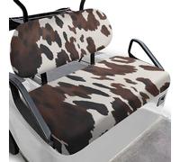 Dolyues Housses de siège pour voiturette de golf - Installation facile - Imprimé vache marron - Décoration portable - Toutes saisons - Lavable en machine - Polyester