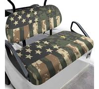 Dolyues Housses de siège universelles camouflage drapeau américain pour chariot, club, voiture qui reste en place patriotique voiturette de golf serviette housses de siège décoration protection