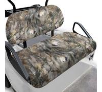 Dolyues Housses de siège universelles pour voiturette de golf de chasse camouflage tout au long de l'année, confort d'une branche de loup, housses de siège de voiturette de golf, décoration de voiture