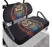 Dolyues Housses de siège universelles pour voiturette de golf en forme de chouette, accessoires de voiture pour toutes les saisons, confortables, bloquant les UV, faciles à enlever et à installer